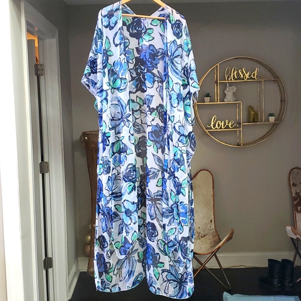 Sheer Duster Or Cover  Up NWT